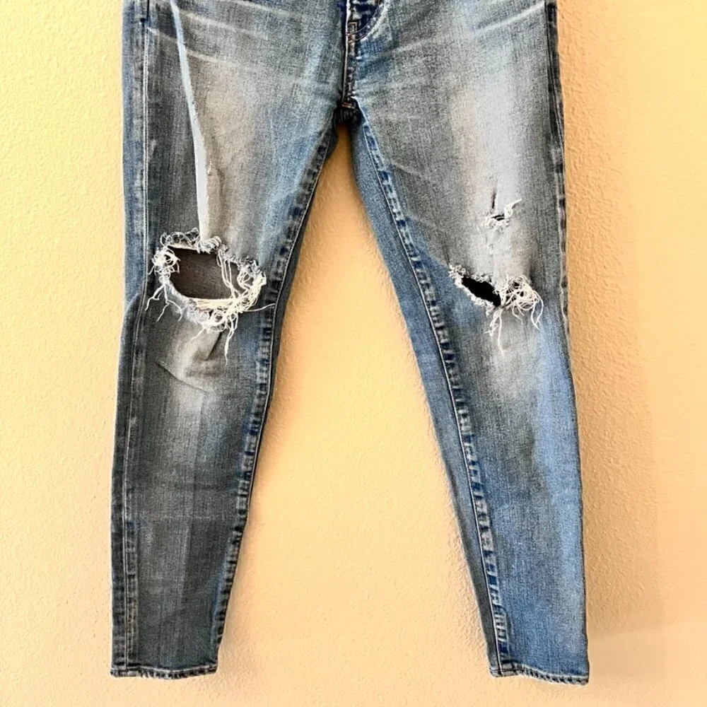 Moussy Vintage Latrobe Distressed Busted Knees‎ Denim Jeans 25‌